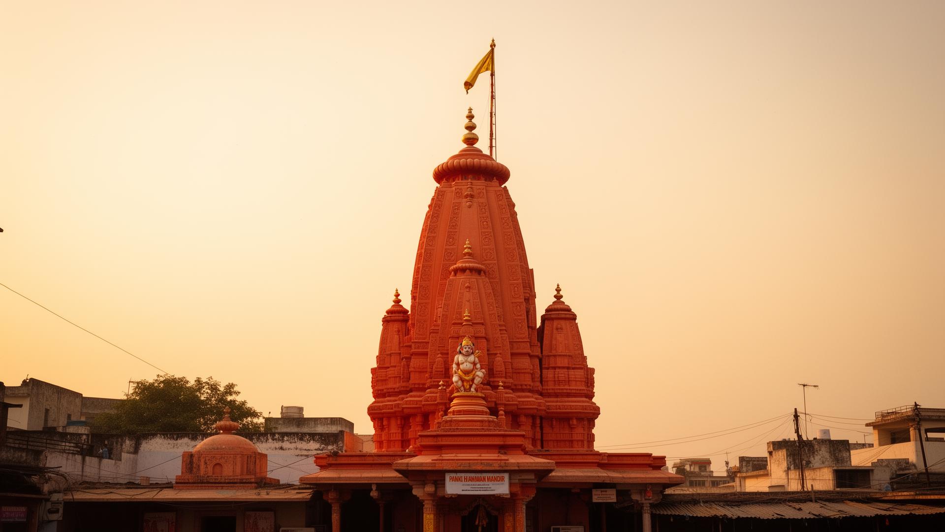 Panki Hanuman Mandir at golden hour